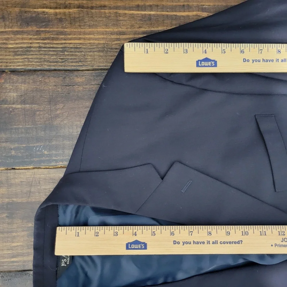 JOS A BANK Men's Sport Coat Blazer Two Golden Button Navy Twill‎ Wool Size 40R